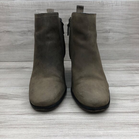 Cole Haan Ankle Boots Women's 6.5B Chesney Taupe Leather Side Zip Booties - Picture 8 of 11